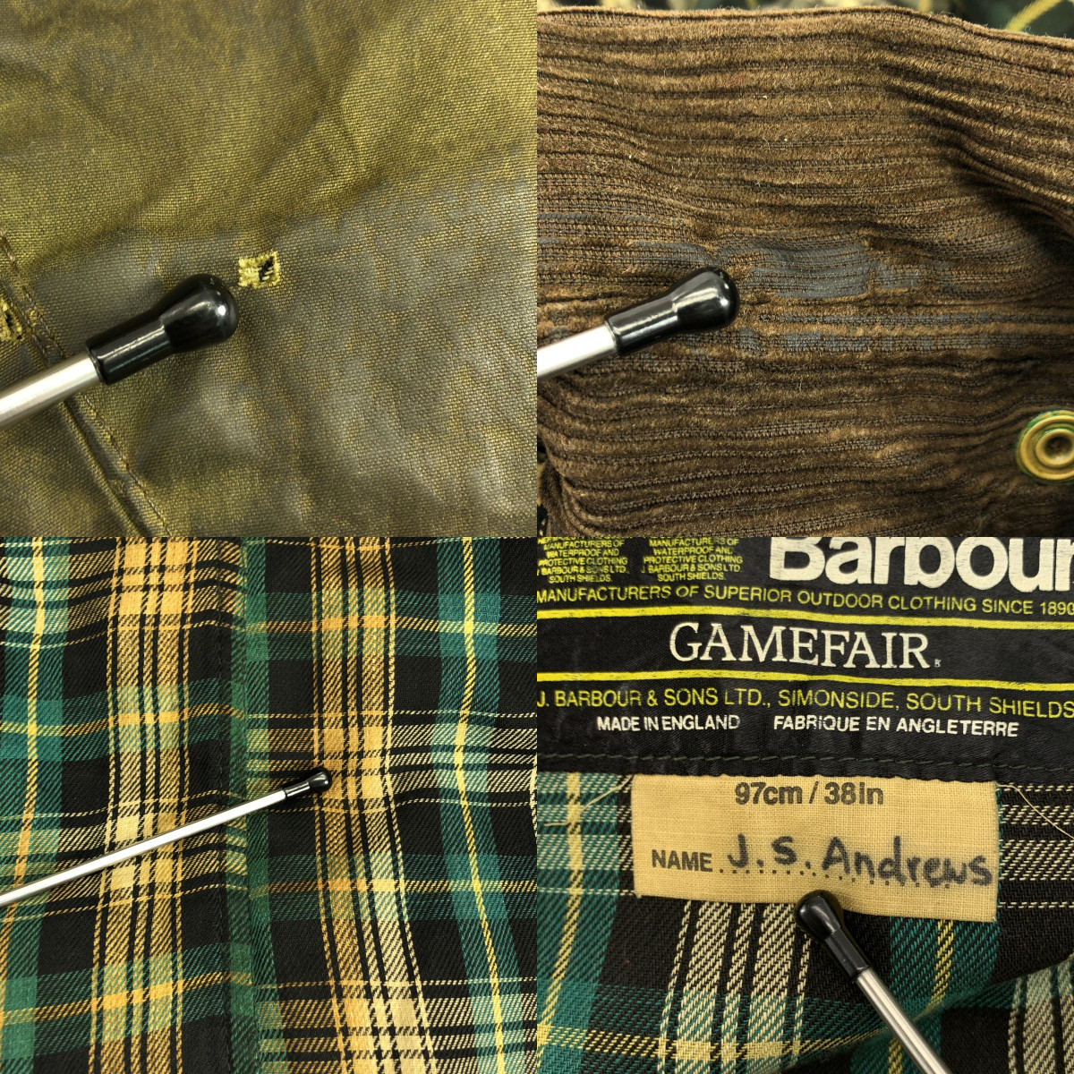 Barbour / バブアー 1980s Gamefair ゲームフェア フード付き ジャケット