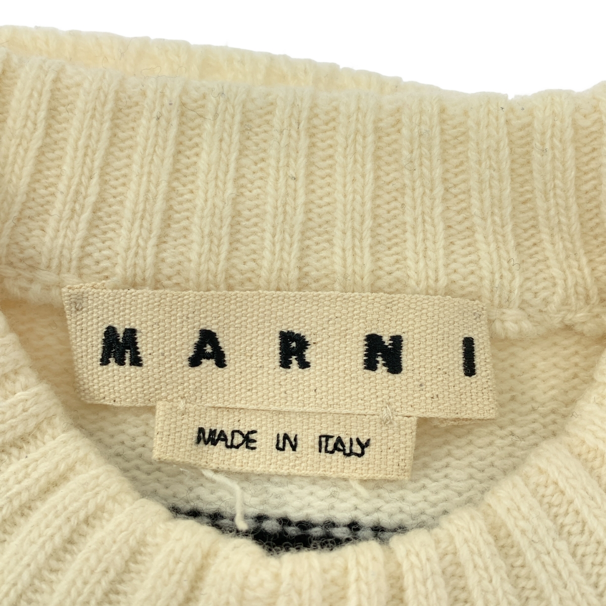 MARNI / マルニ ウール ボーダー クルーネックニット