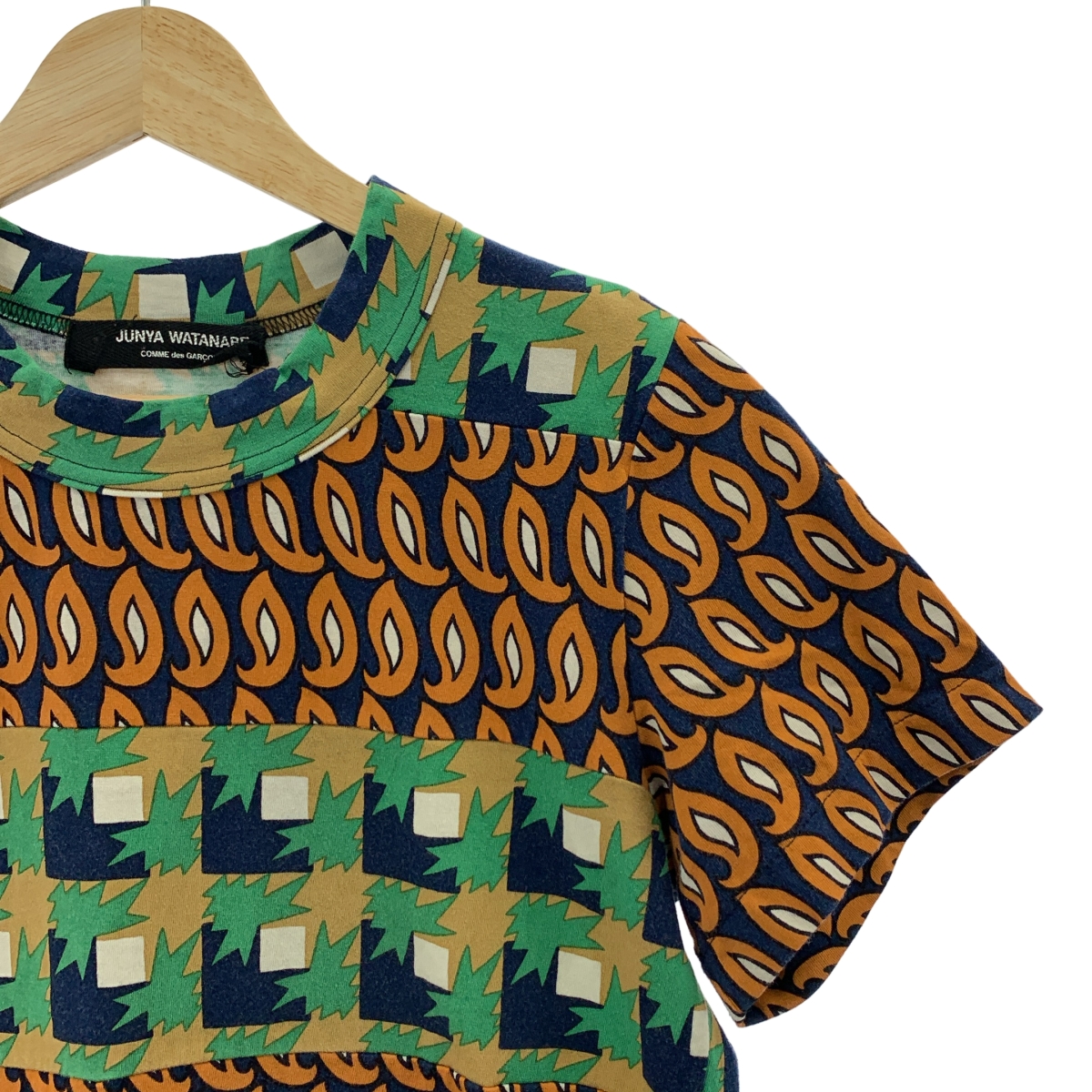JUNYA WATANABE COMME des GARCONS / ジュンヤワタナベ コットン 総柄 切替 Tシャツ