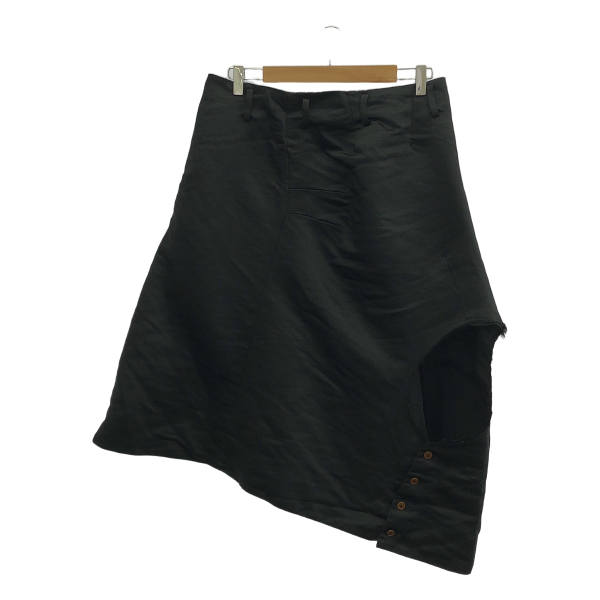 COMME des GARCONS HOMME PLUS / コムデギャルソンオムプリュス ポリエステル サテン シェイプドデザインスカート