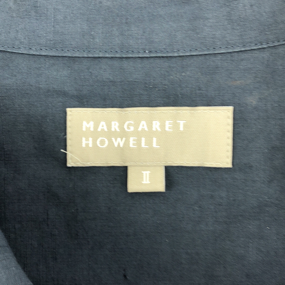 MARGARET HOWELL / マーガレットハウエル FINE PLAINWEAVE COTTON LINEN 長袖 シャツ ロング ワンピース