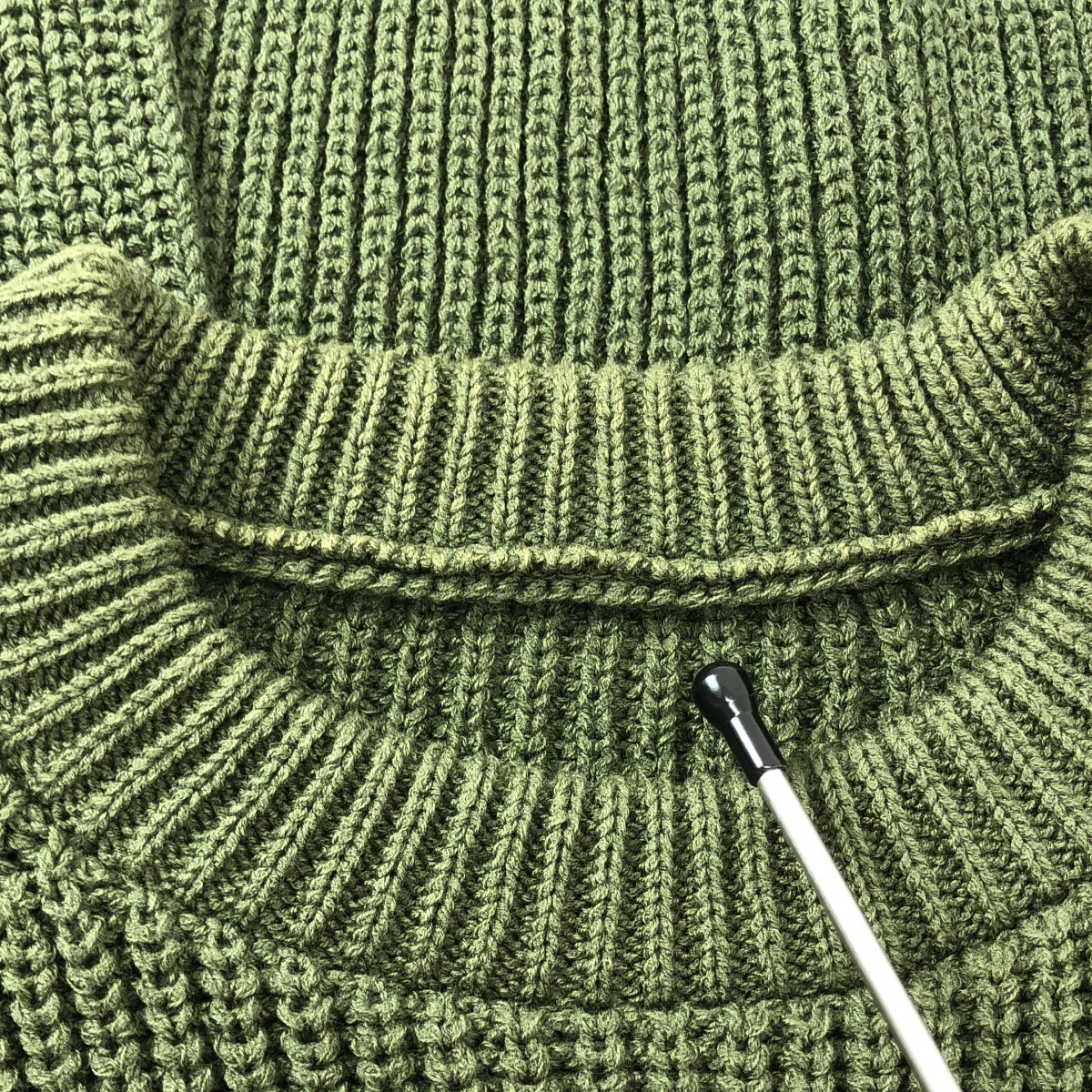 sacai / サカイ ミリタリー クルーネック バックスリット リブ ニット