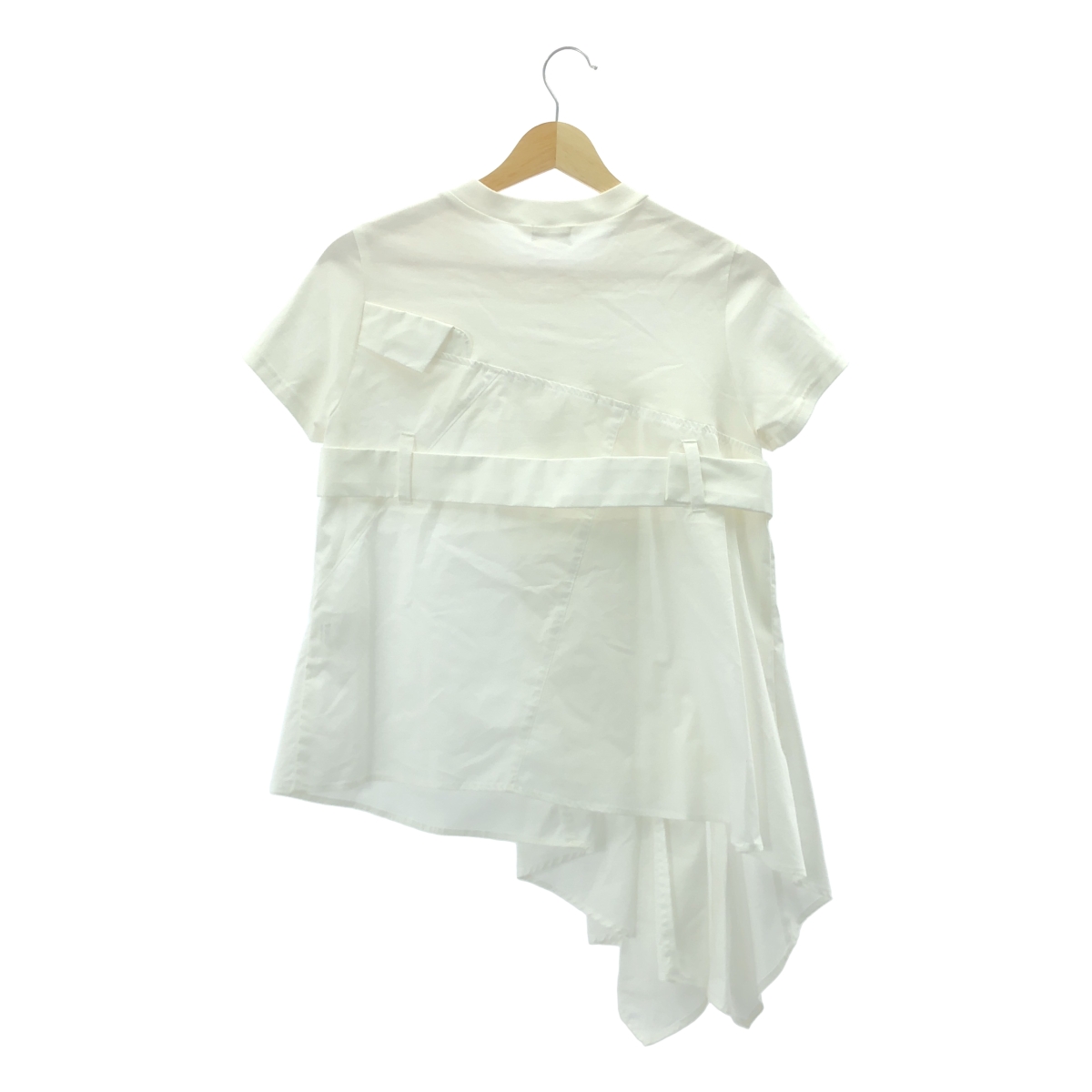 REKISAMI / レキサミ コットン ベルトデザイン クルーネック カットソー