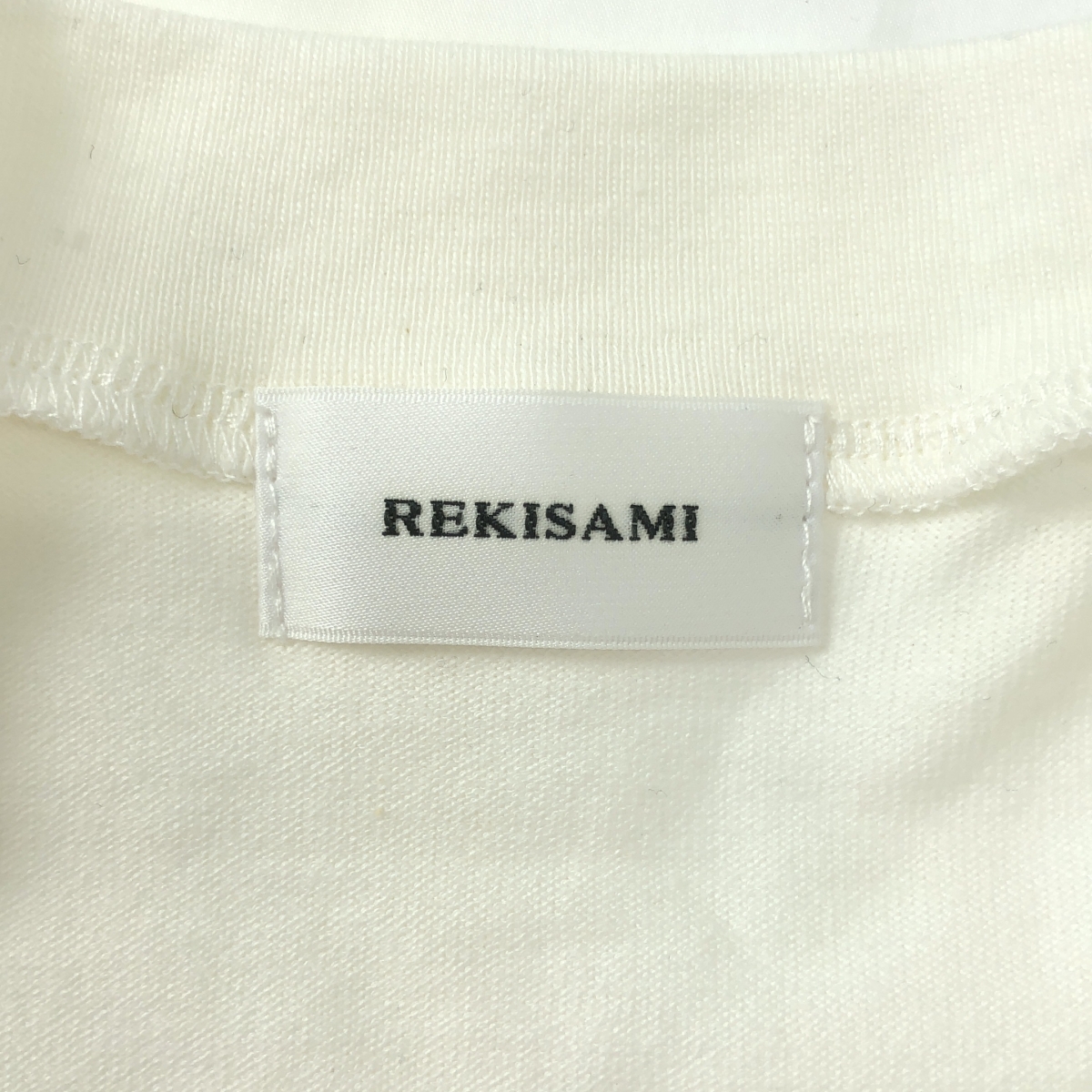 REKISAMI / レキサミ コットン ベルトデザイン クルーネック カットソー