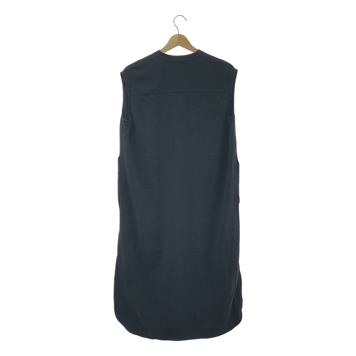 HELMUT LANG / ヘルムートラング キーネック ノースリーブ レーヨンアセテート ワンピース