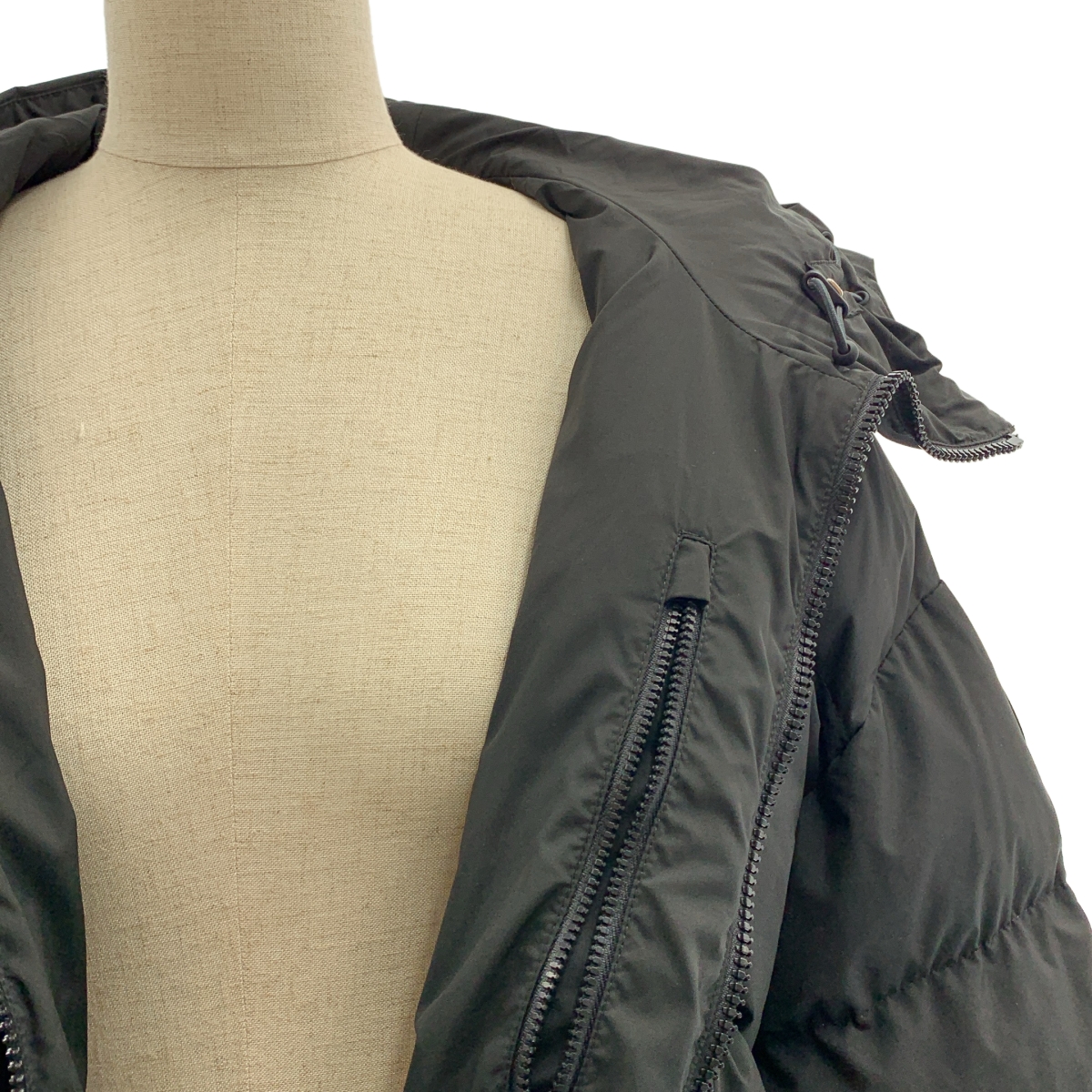 HERMES / エルメス セリエボタン ロゴジップ ドローストリング ダウン ジャケット フーディ