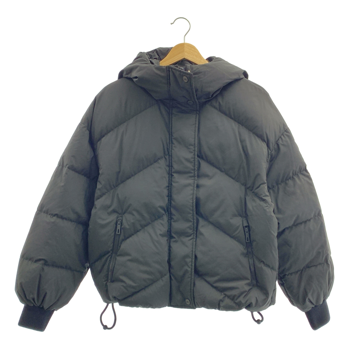 HERMES / エルメス セリエボタン ロゴジップ ドローストリング ダウン ジャケット フーディ