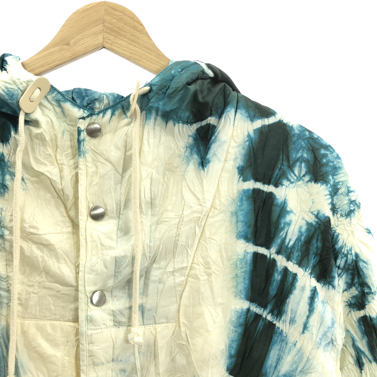 JIL SANDER+ / ジルサンダープラス BLOUSON 10 PD TD ナイロン シルク タイダイ染め フーデッドブルゾン