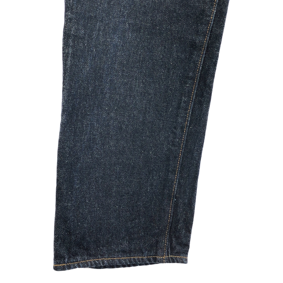 LENO / リノ レザーパッチ リジッド デニムパンツ