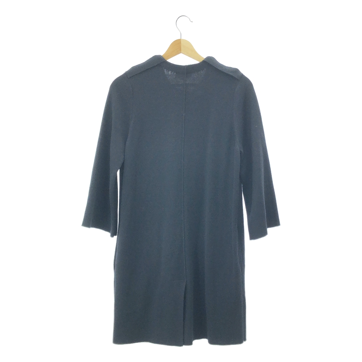 ENFOLD / エンフォルド ノーカラー ウールニット コート