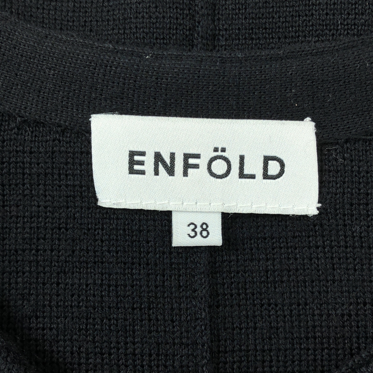 ENFOLD / エンフォルド ノーカラー ウールニット コート