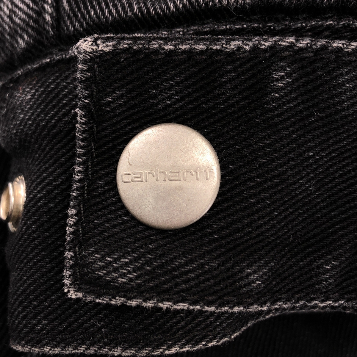 carhartt / カーハート ロゴジップ ボア ブラックデニム ジャケット