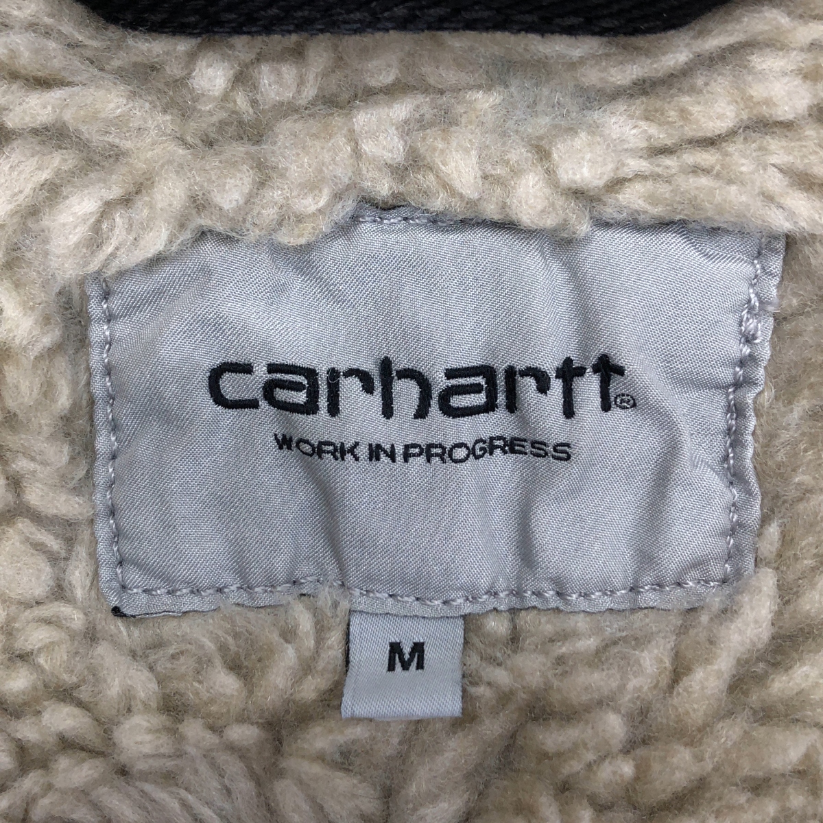 carhartt / カーハート ロゴジップ ボア ブラックデニム ジャケット