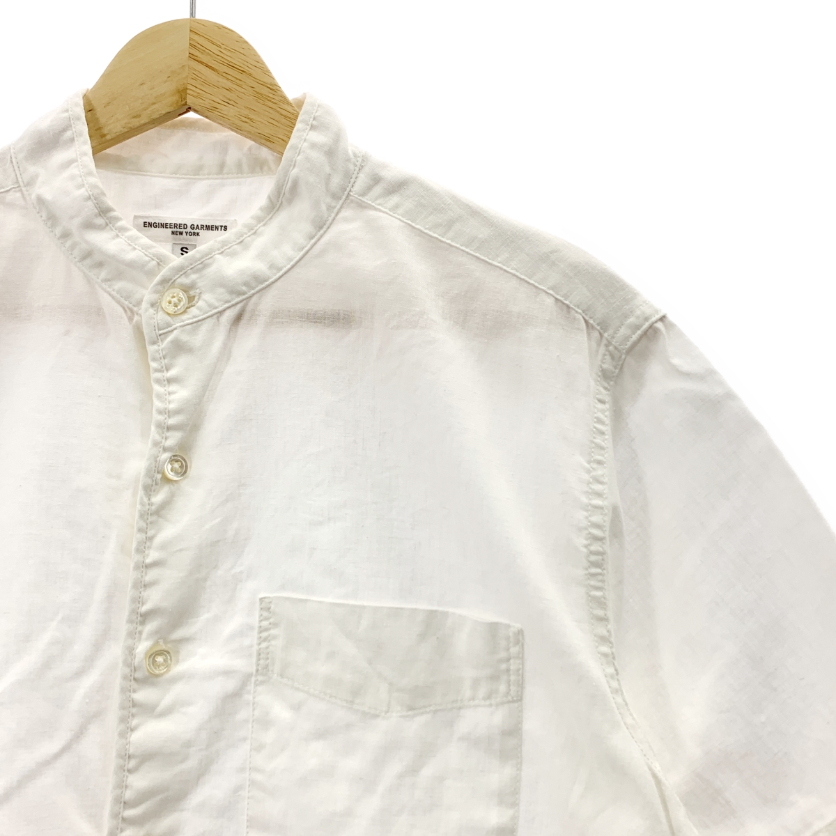 Engineered Garments / エンジニアドガーメンツ スタンドカラー コットンリネン シャツ