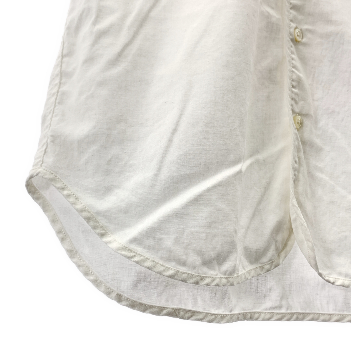 Engineered Garments / エンジニアドガーメンツ スタンドカラー コットンリネン シャツ