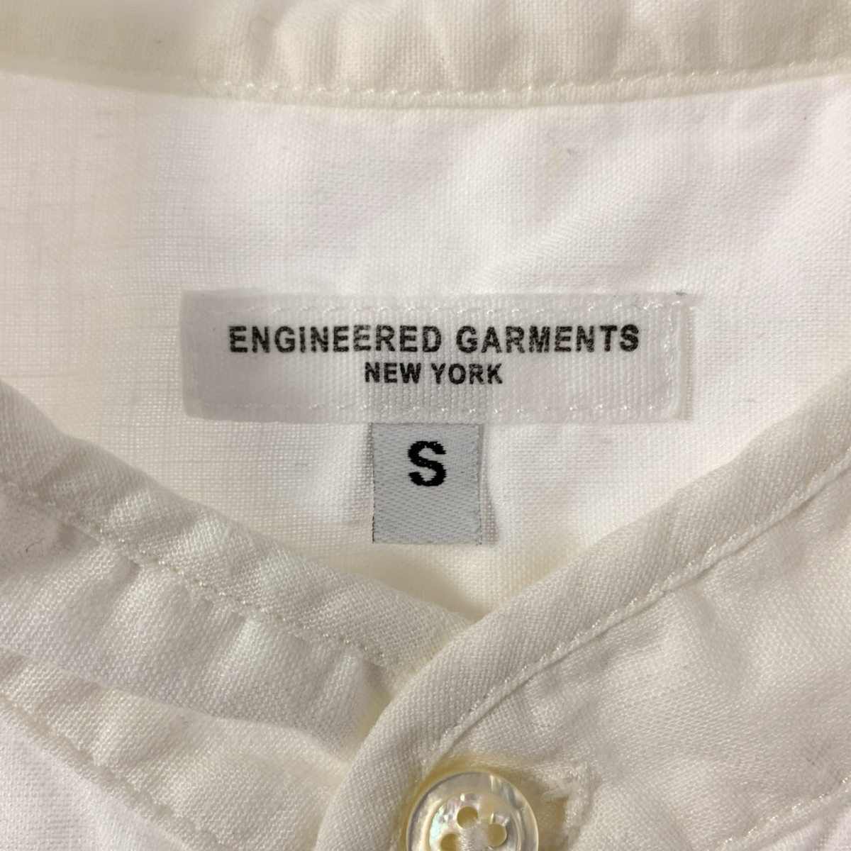 Engineered Garments / エンジニアドガーメンツ スタンドカラー コットンリネン シャツ