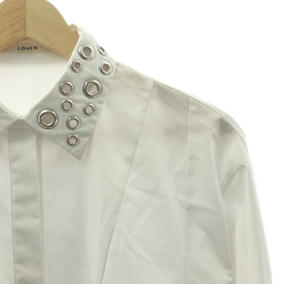 その他 EYELET SHIRT スタッズ パンチング レギュラーカラーシャツ