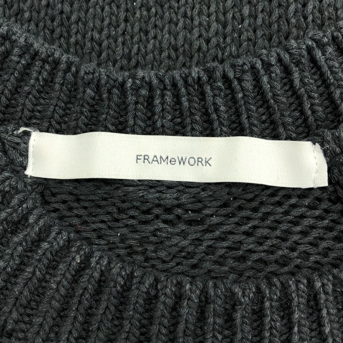 Framework / フレームワーク リネン コットン ラグランニット