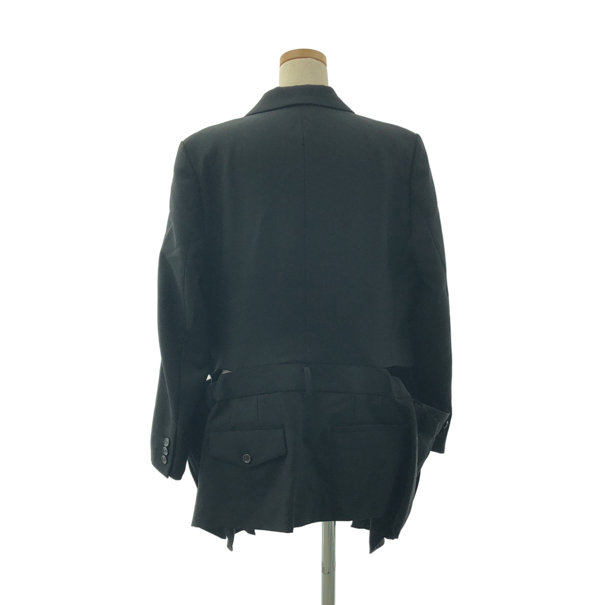 noir kei ninomiya / ノワールケイニノミヤ 変形 ドッキング シングルブレスト オーバー ジャケット