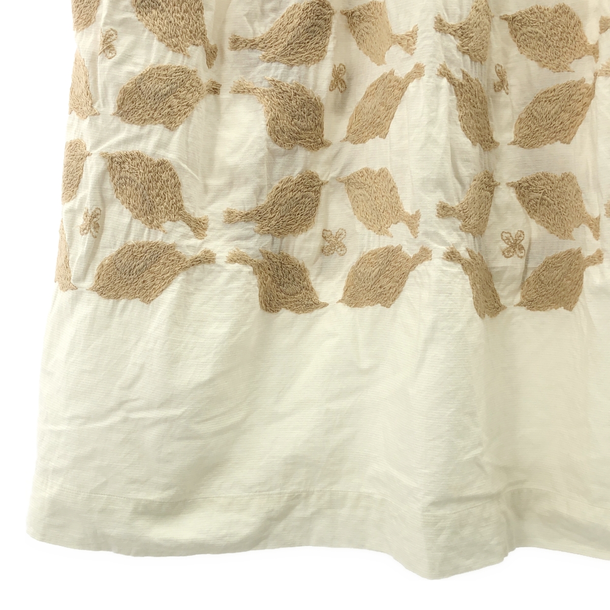 mina perhonen / ミナペルホネン four birds コットン シルク バード 刺しゅう ワンピース