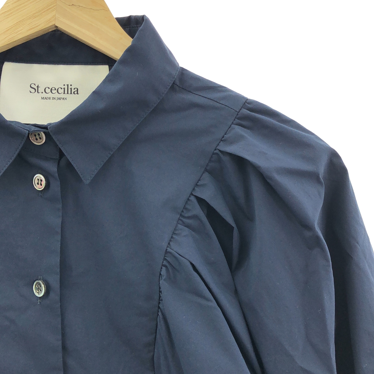 その他 ボリュームスリーブ ジップスリット シャツ ブラウス