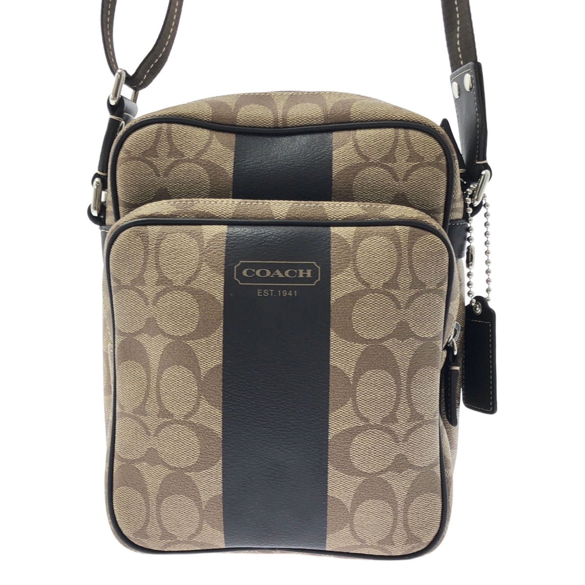 COACH / コーチ PVC シグネチャー ヘリテージストラップ ショルダーバッグ