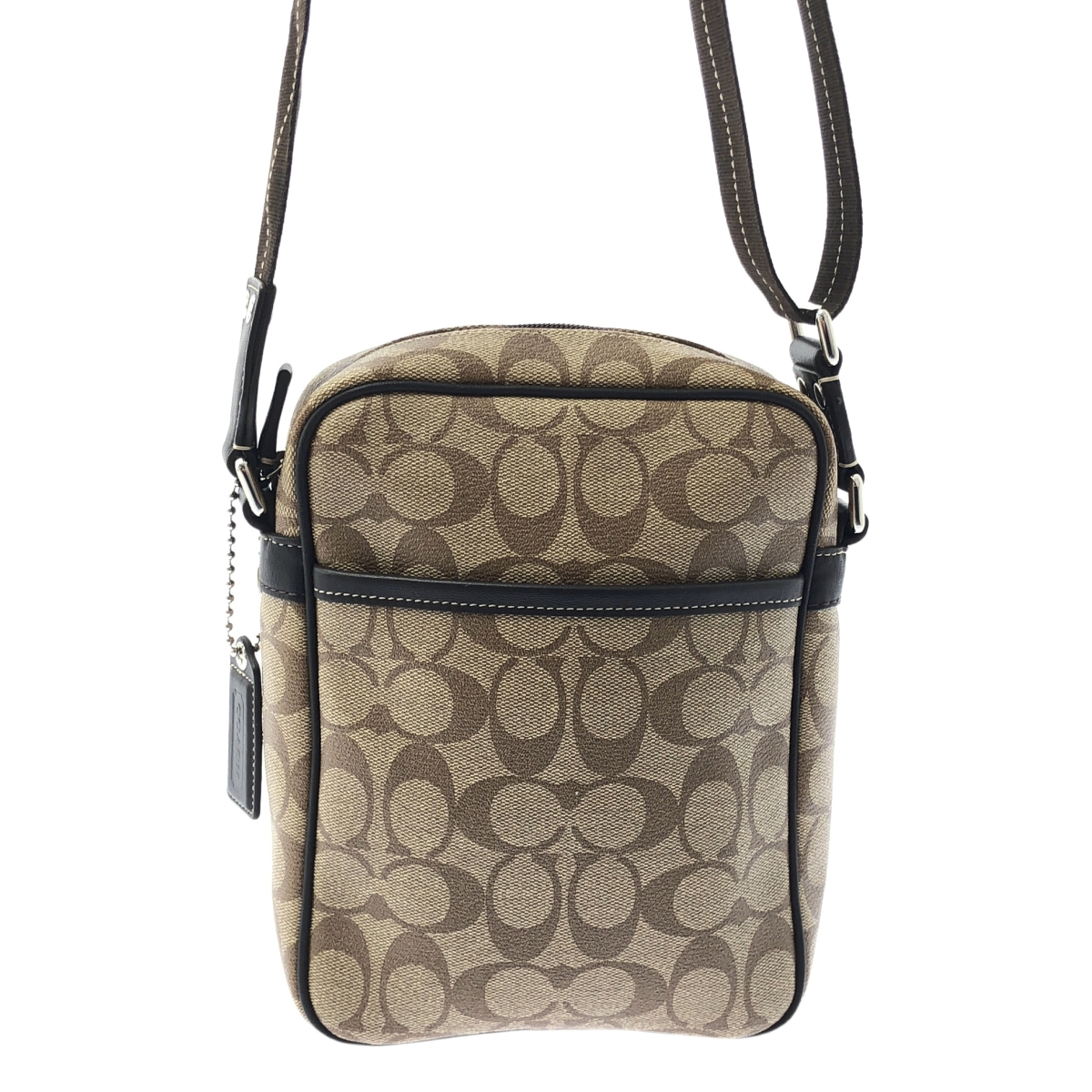 COACH / コーチ PVC シグネチャー ヘリテージストラップ ショルダーバッグ