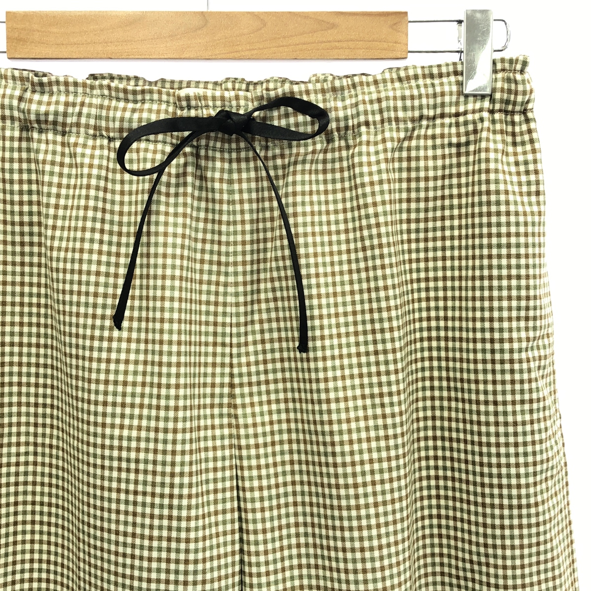 BLAMINK / ブラミンク ウール チェック ワイド イージーパンツ