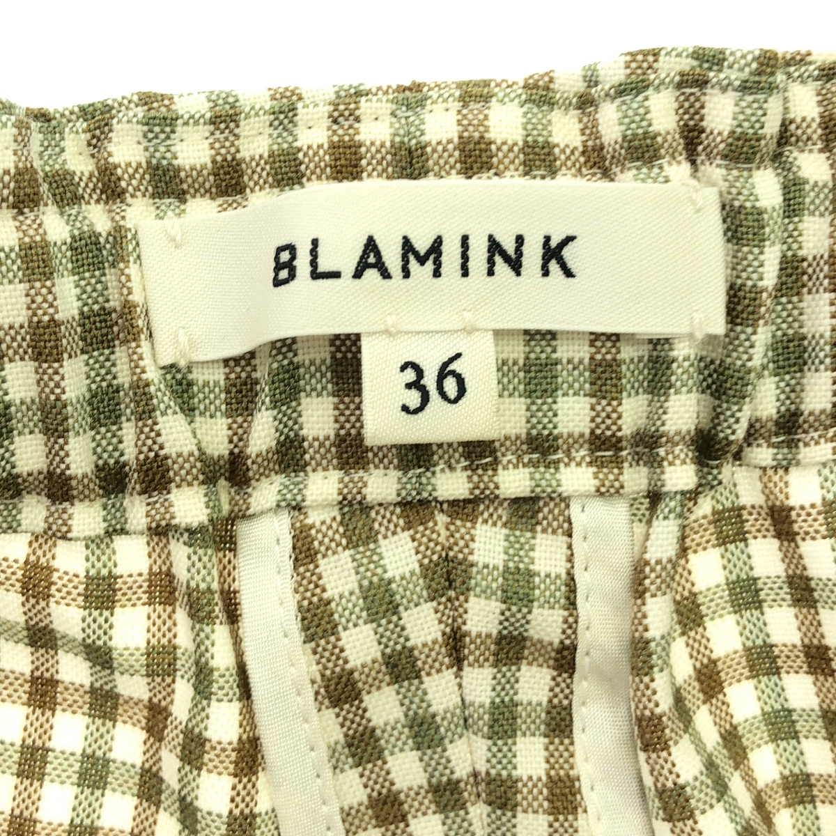 BLAMINK / ブラミンク ウール チェック ワイド イージーパンツ