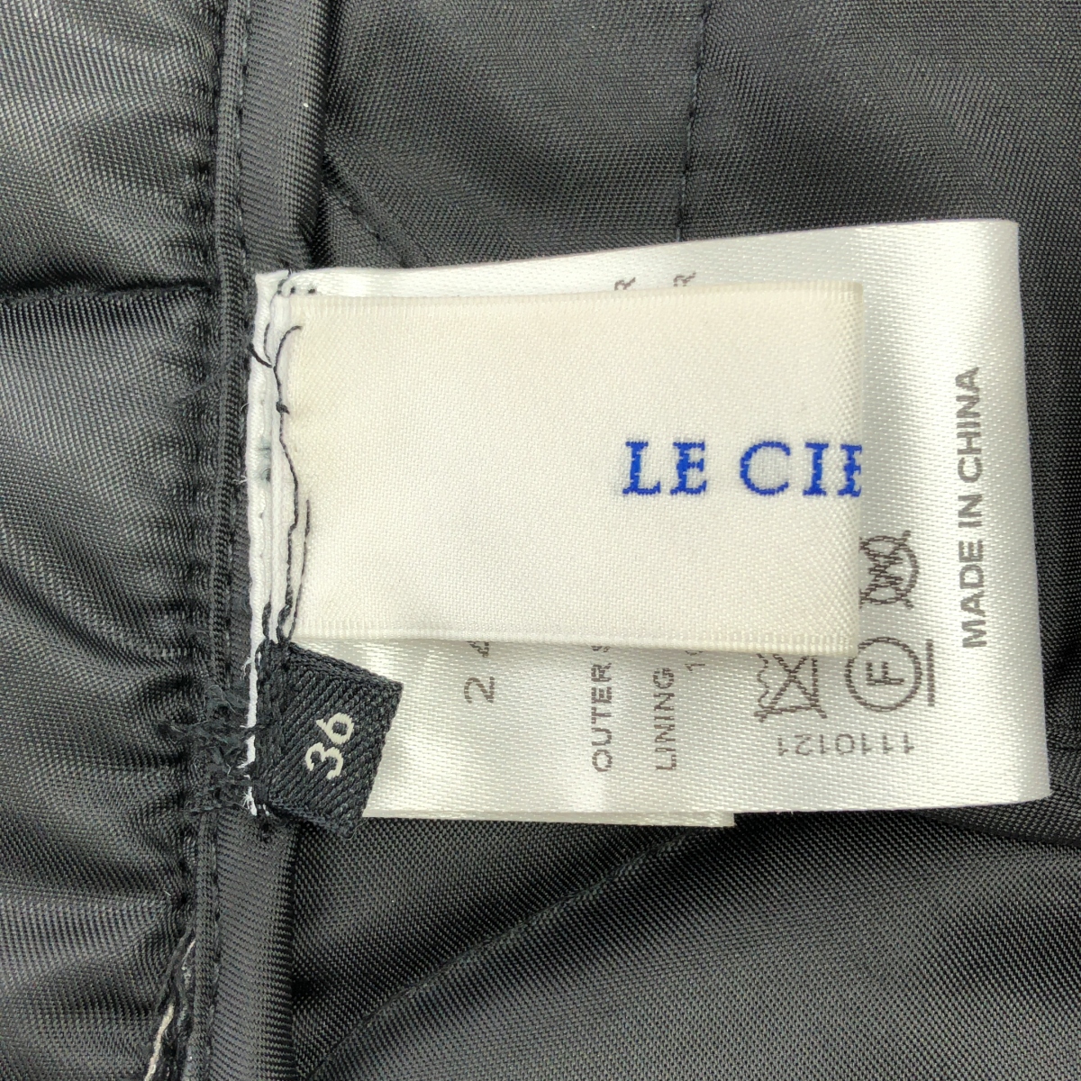 LE CIEL BLEU / ルシェルブルー キルティング フェイクレザー スカートパンツ