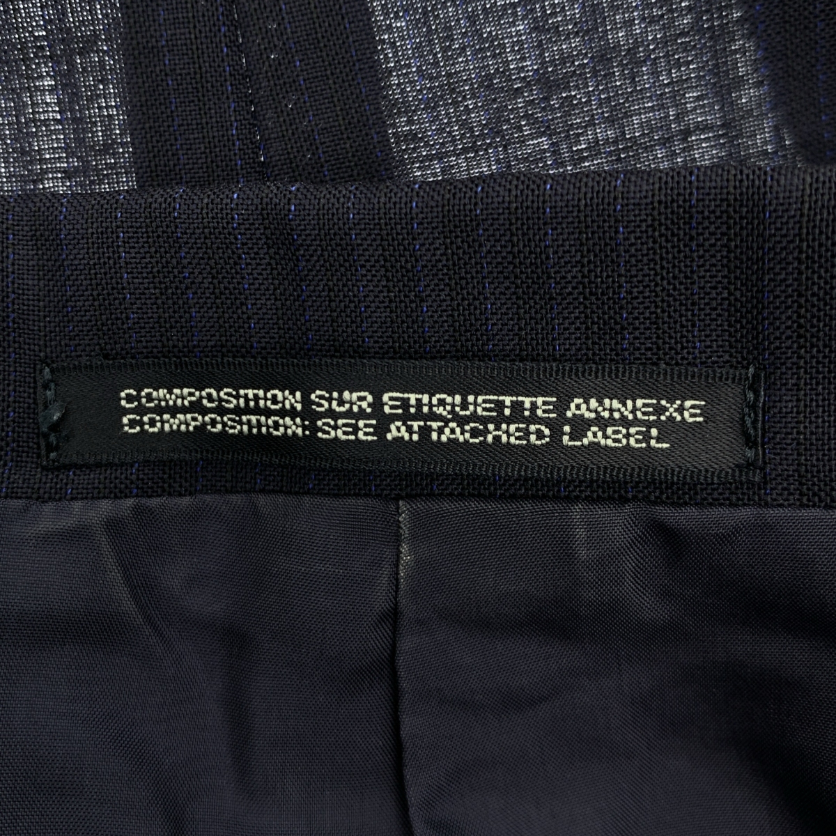 YOHJI YAMAMOTO +NOIR / ヨウジヤマモトプリュスノアール ウール モヘア ストライプ ピークドラペル ジャケット