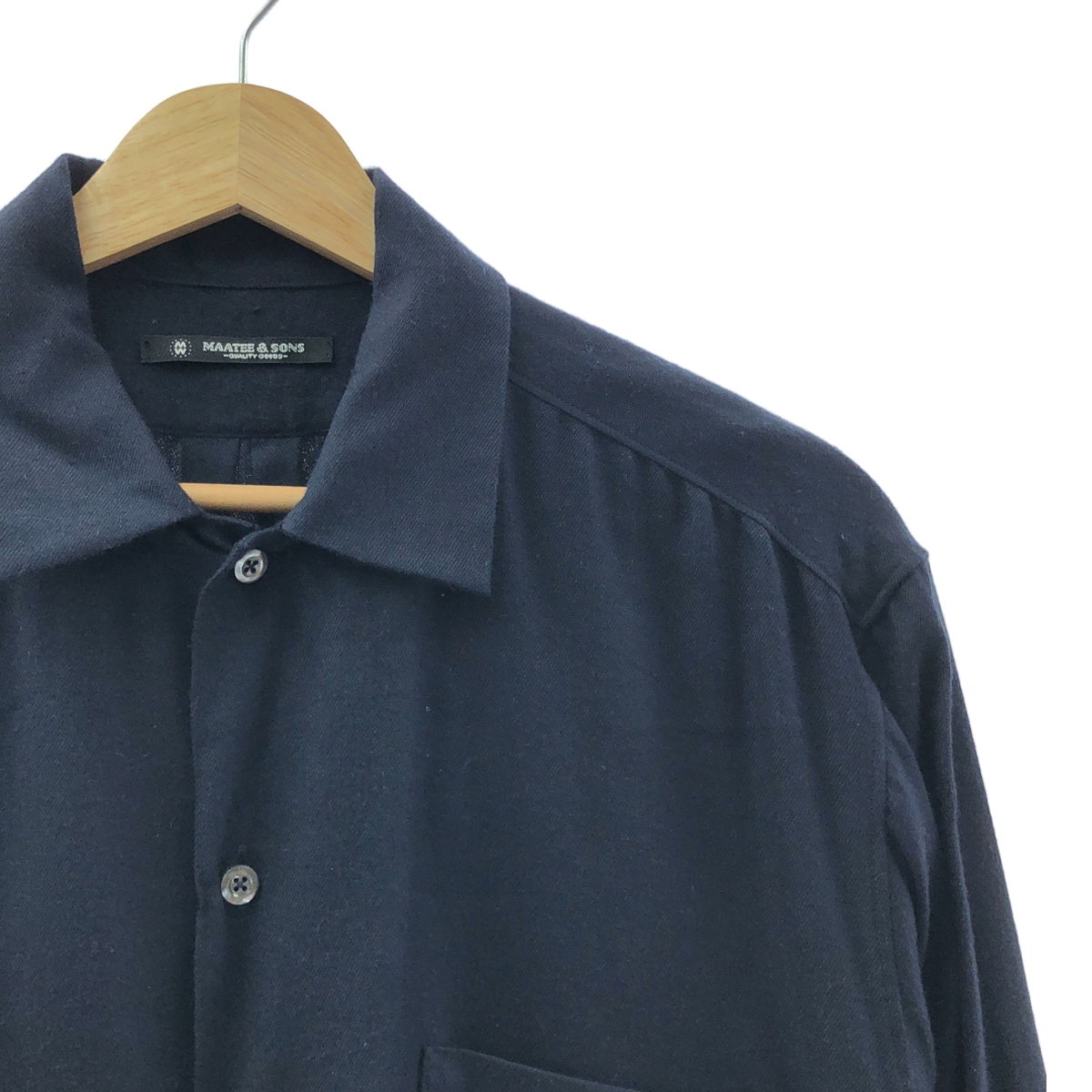 MAATEE&SONS / マーティー&サンズ SILK FLANNEL OPEN COLLAR SHIRTS シルク フランネル オープンカラー シャツ