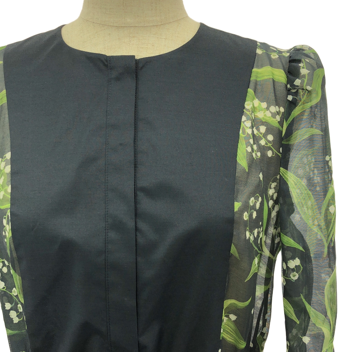 SEVEN TEN by MIHO KAWAHITO / セブンテンバイミホカワヒト すずらんプリント シアー ワンピース / 裏地付き