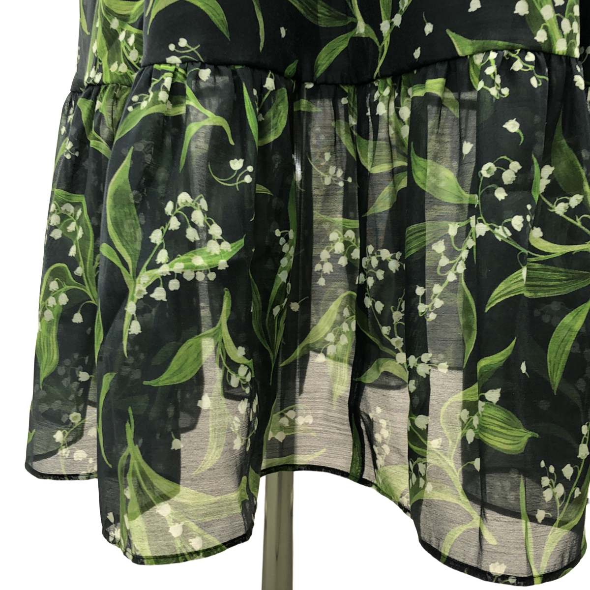 SEVEN TEN by MIHO KAWAHITO / セブンテンバイミホカワヒト すずらんプリント シアー ワンピース / 裏地付き