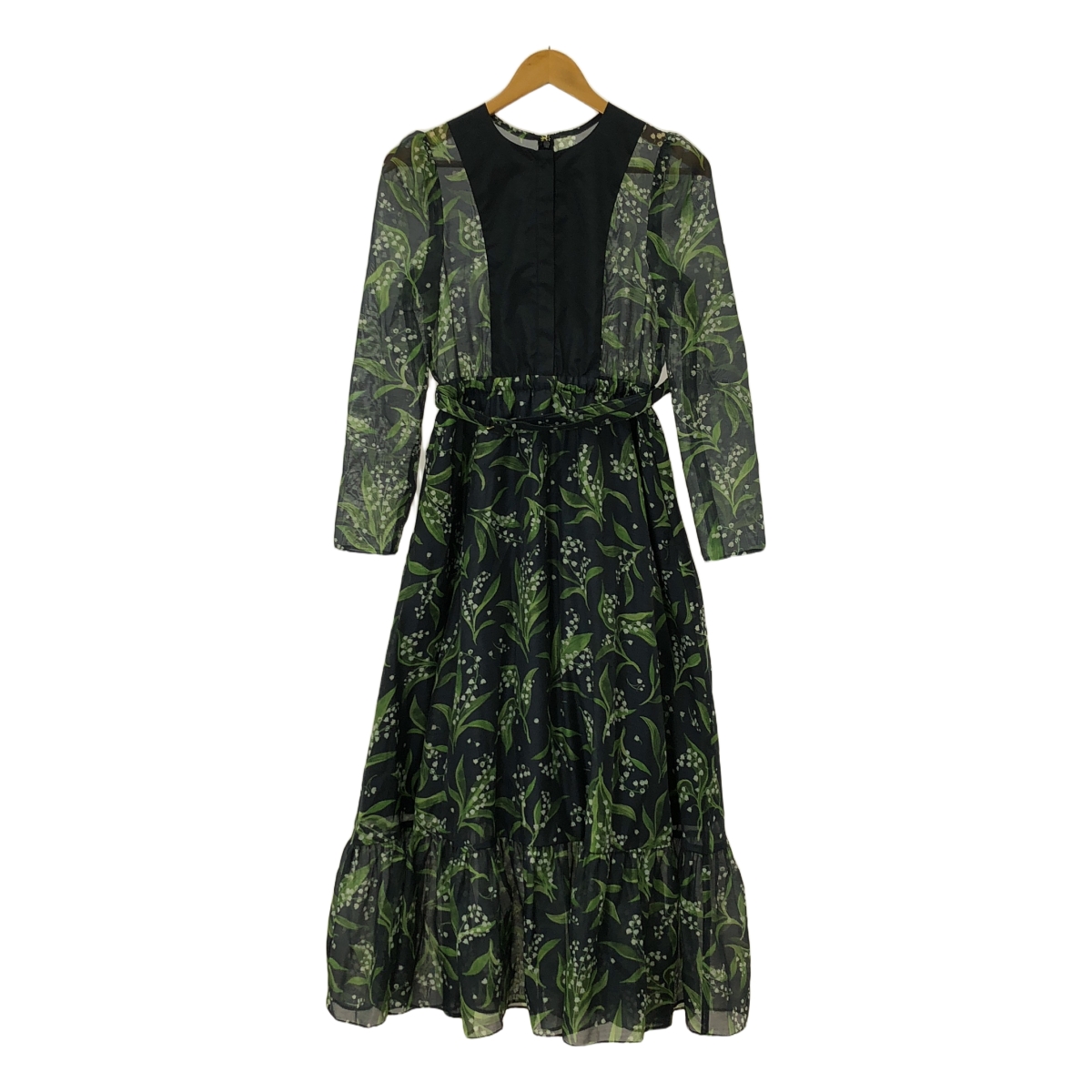 SEVEN TEN by MIHO KAWAHITO / セブンテンバイミホカワヒト すずらんプリント シアー ワンピース / 裏地付き