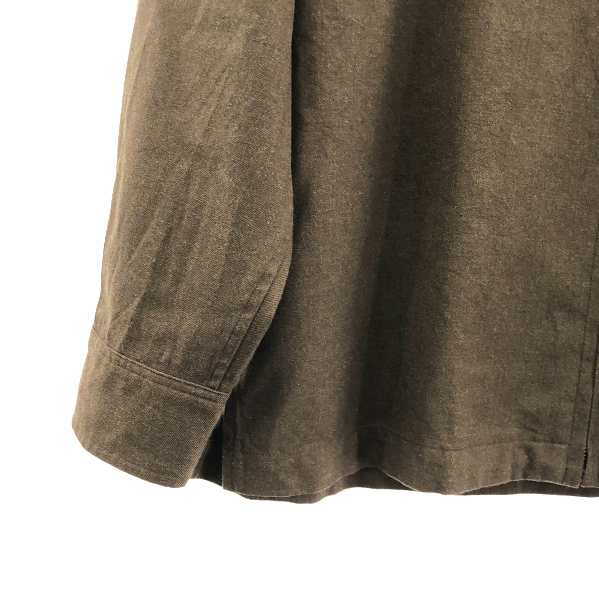 MARGARET HOWELL / マーガレットハウエル BRUSHED WOOL COTTON TWILL / フルジップ シャツ ジャケット