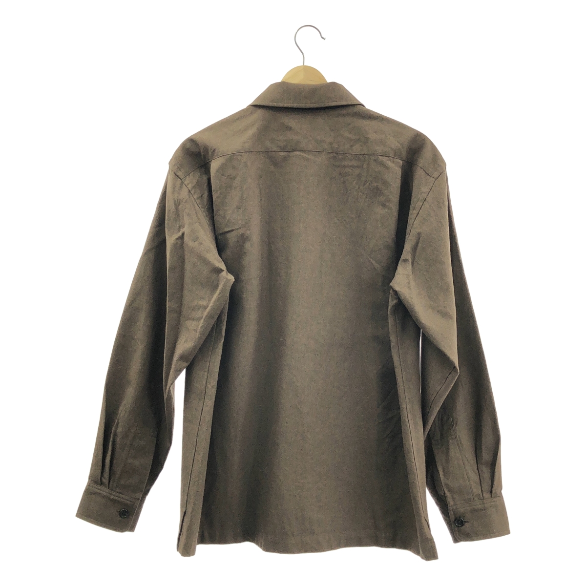 MARGARET HOWELL / マーガレットハウエル BRUSHED WOOL COTTON TWILL / フルジップ シャツ ジャケット