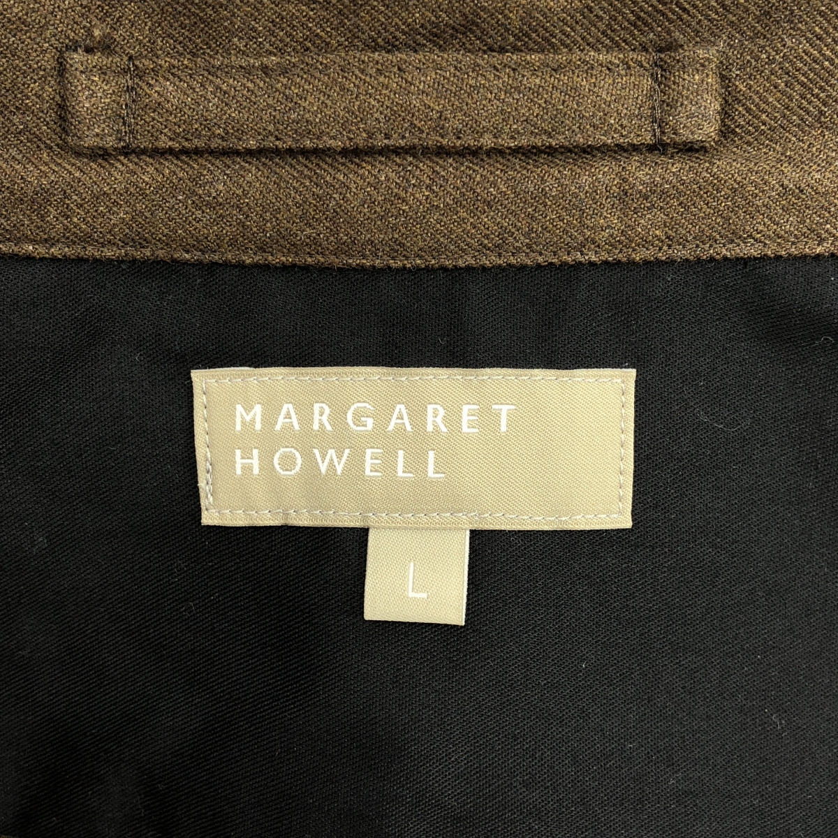 MARGARET HOWELL / マーガレットハウエル BRUSHED WOOL COTTON TWILL / フルジップ シャツ ジャケット