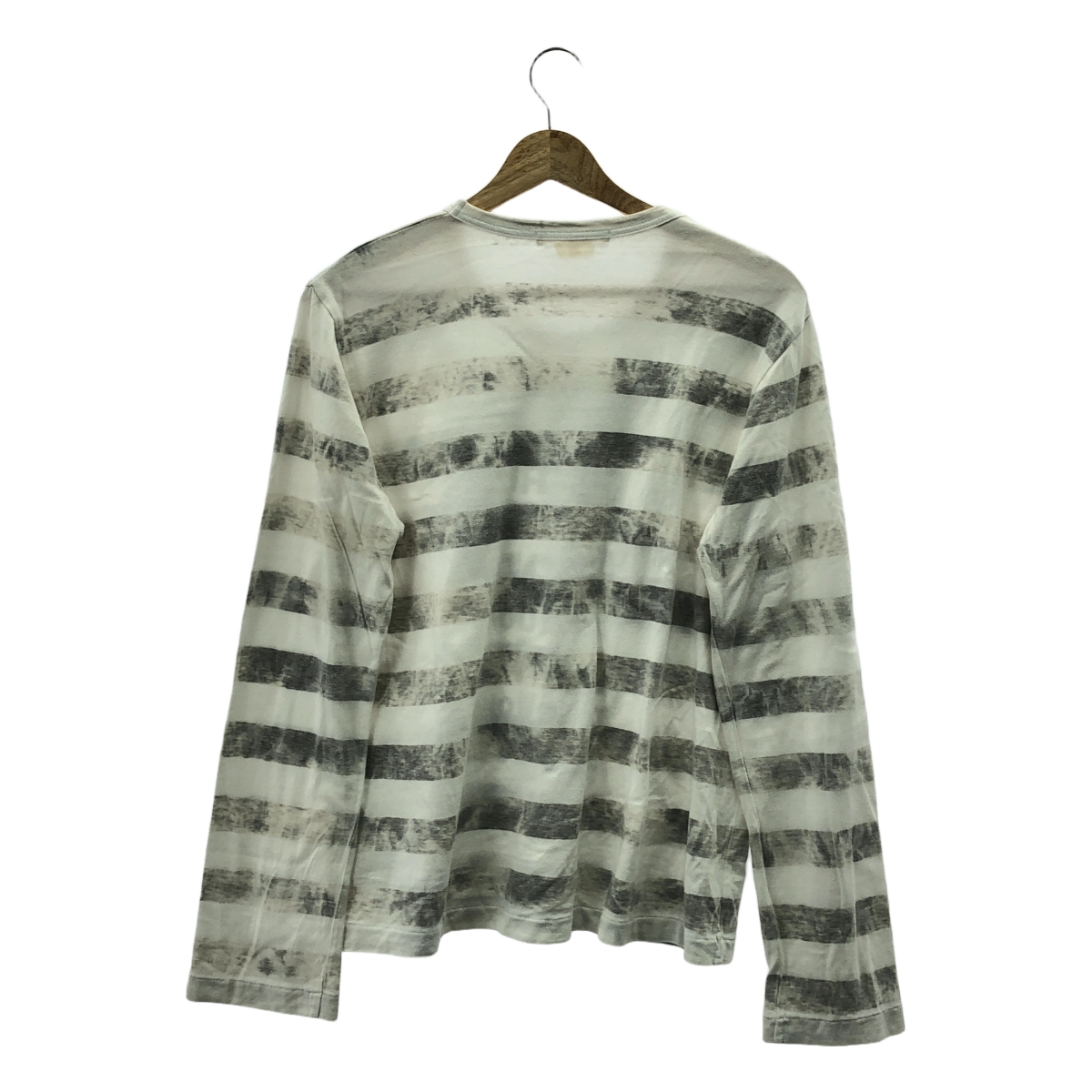 COMME des GARCONS / コムデギャルソン メッセージプリント ボーダー コットン カットソー