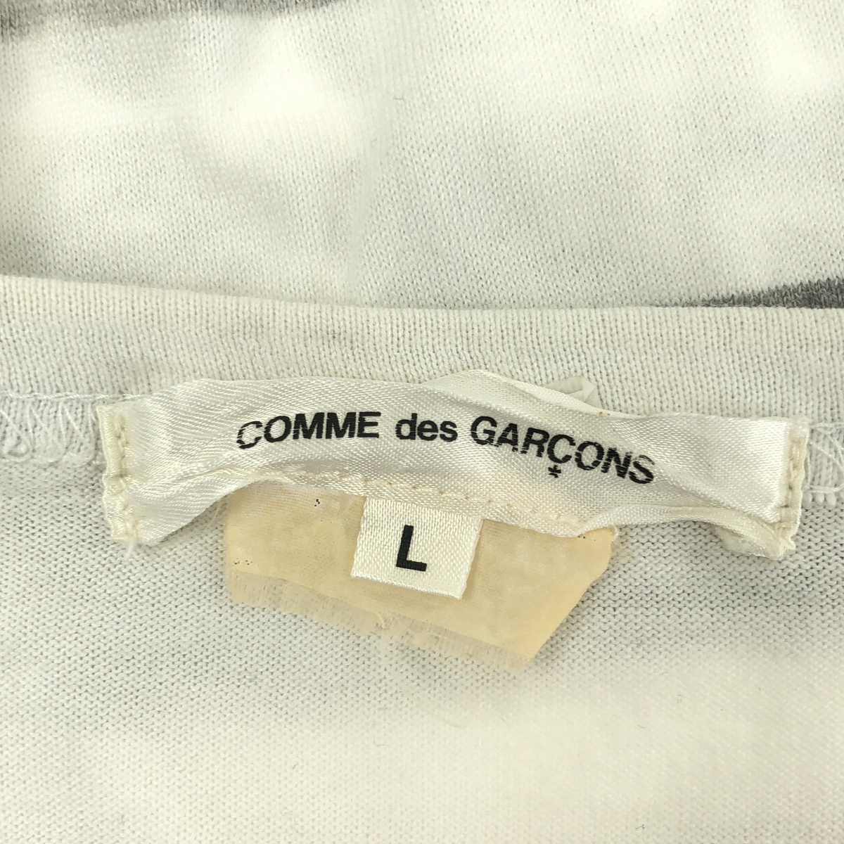 COMME des GARCONS / コムデギャルソン メッセージプリント ボーダー コットン カットソー