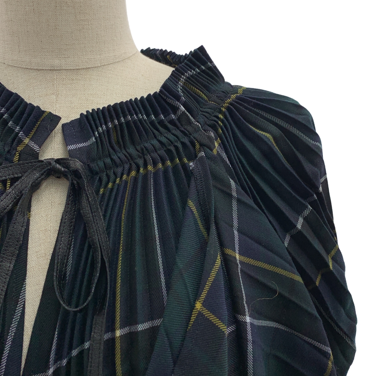 JUNYA WATANABE COMME des GARCONS / ジュンヤワタナベ チェック プリーツ レイヤード 変形 ワンピース