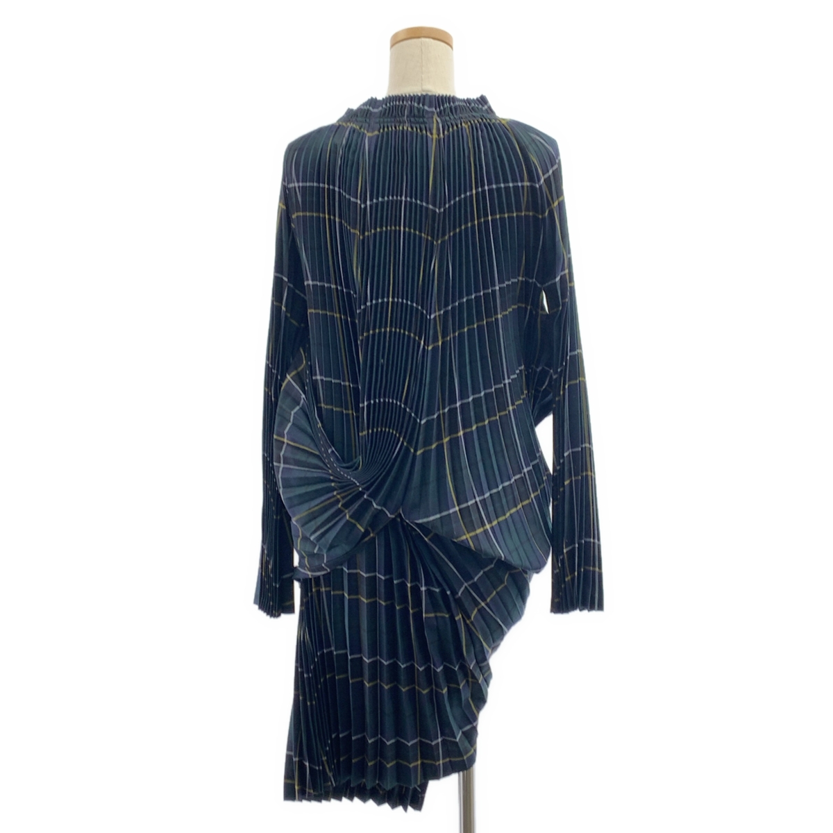 JUNYA WATANABE COMME des GARCONS / ジュンヤワタナベ チェック プリーツ レイヤード 変形 ワンピース