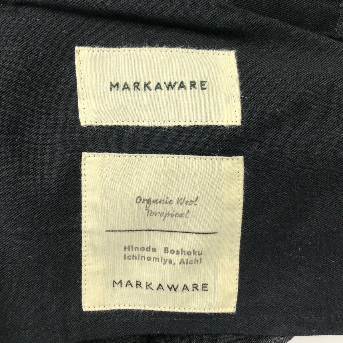 MARKAWARE / マーカウェア FLAT FRONT TROUSERS ORGANIC WOOL TROPICAL / テーパード スラックス パンツ