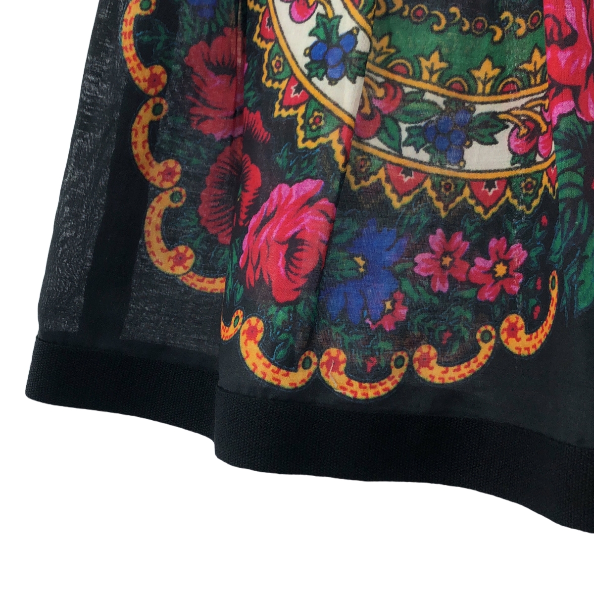 tricot COMME des GARCONS / トリココムデギャルソン 総柄 サイドジップ ギャザー ロングスカート