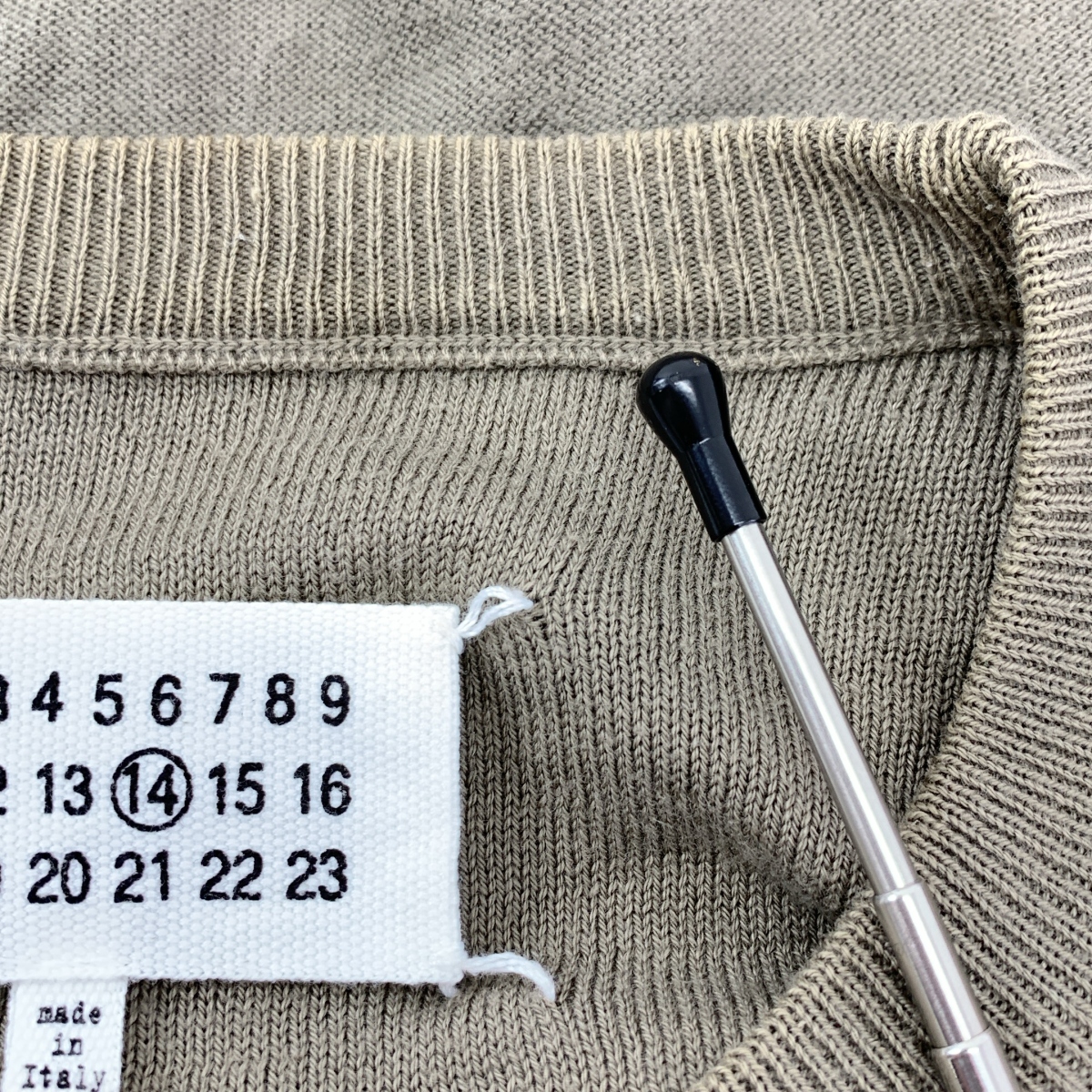 Maison Martin Margiela / メゾンマルタンマルジェラ コットン エルボーパッチ クルーネックニット