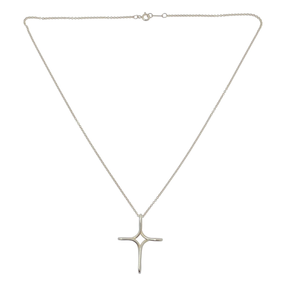 Tiffany & Co / ティファニー Elsa Peretti エルサ・ペレッティ / インフィニティ オープンクロス ネックレス シルバー925