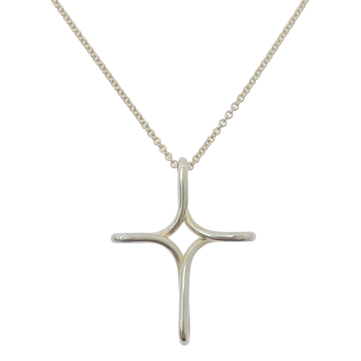 Tiffany & Co / ティファニー Elsa Peretti エルサ・ペレッティ / インフィニティ オープンクロス ネックレス シルバー925