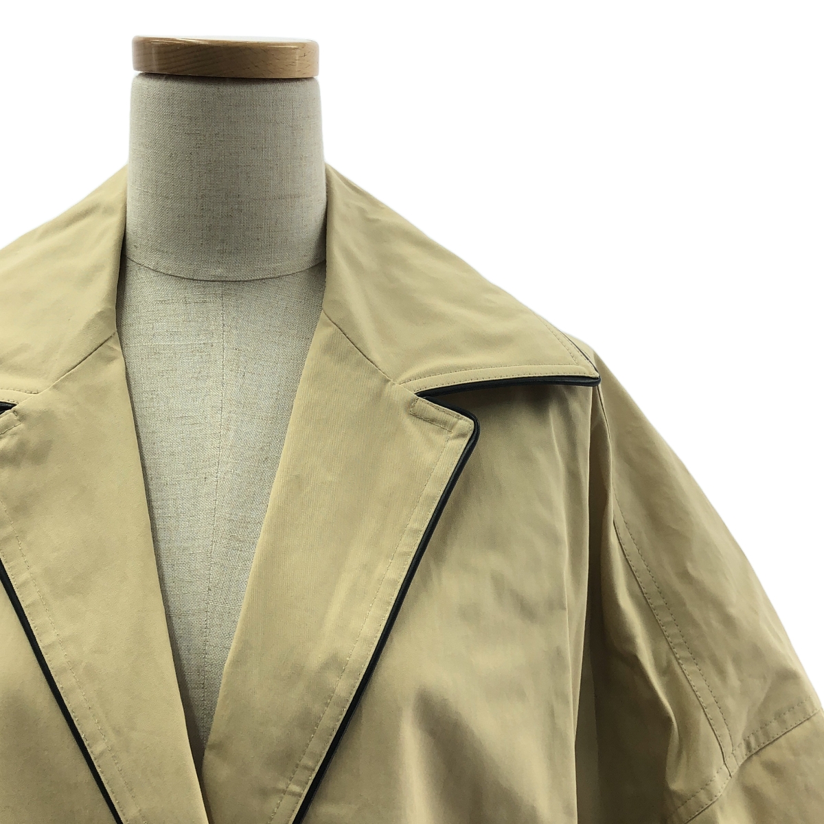 BALENCIAGA / バレンシアガ パイピングレザー オーバーサイズ コート