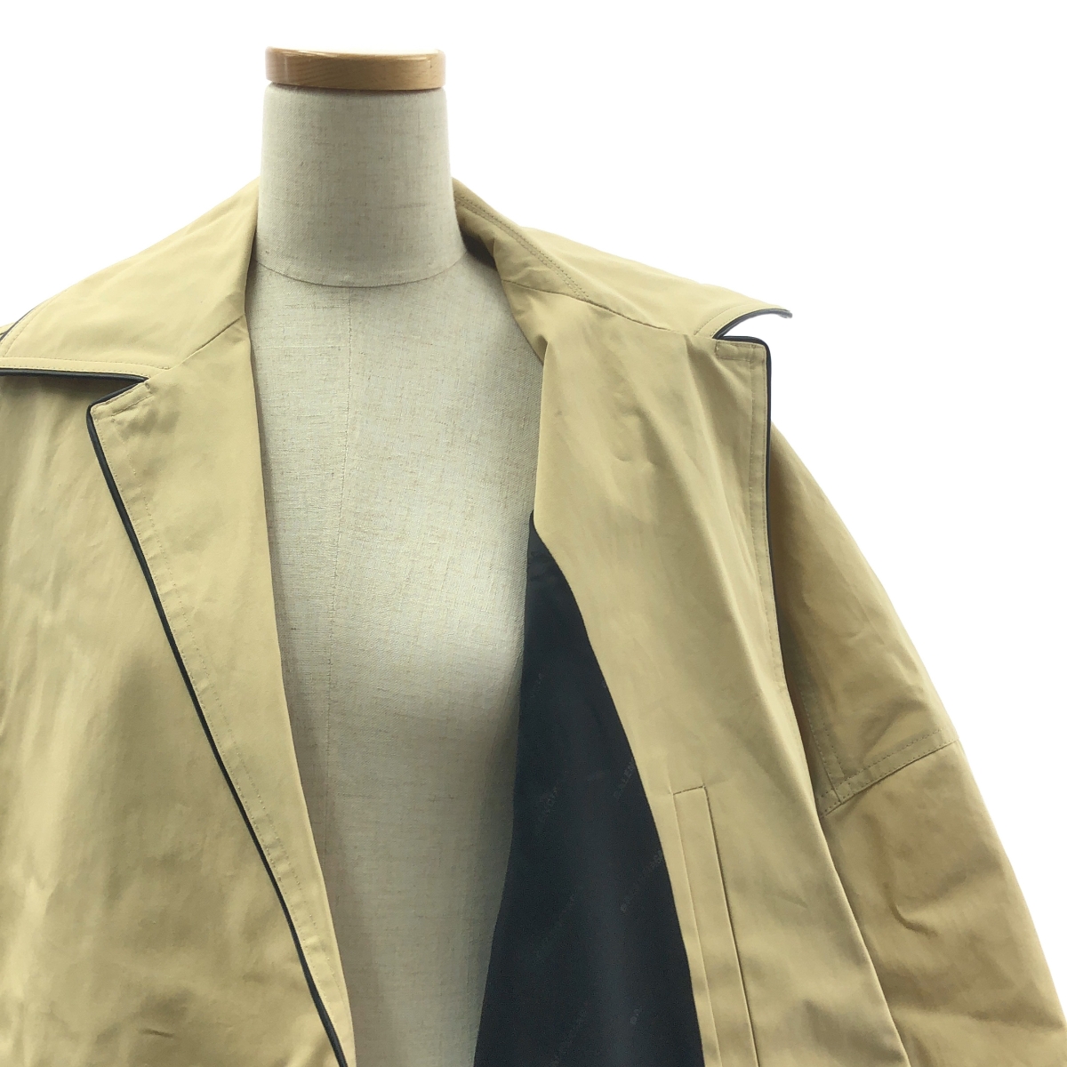 BALENCIAGA / バレンシアガ パイピングレザー オーバーサイズ コート