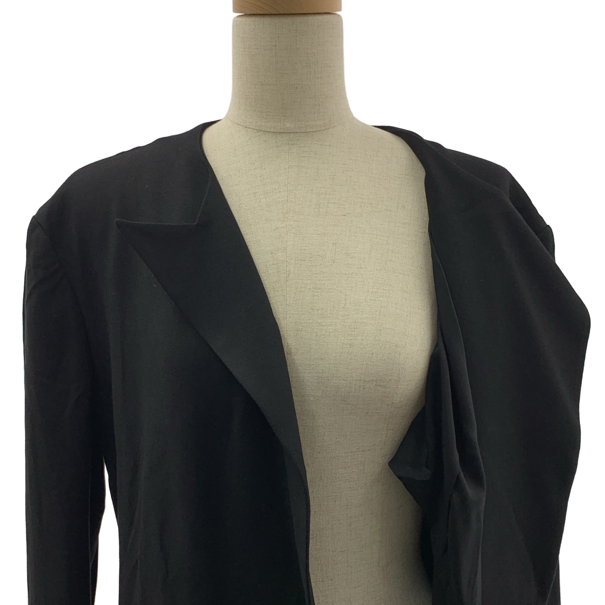 Y's / ワイズヨウジヤマモト RAYON VIYELLA COLLARLESS JACKET レーヨンビエラ ノーカラー ロングジャケット コート